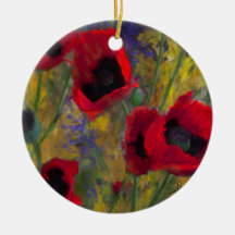 Christmas Poppies Christmas Tree Ornaments
