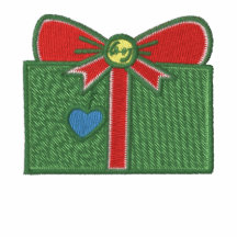 Christmas present embroidered women's polo shirt