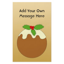 Christmas Pudding. Gold colour background. Flyers