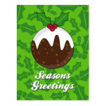 Christmas Pudding Postcard
