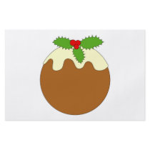 Christmas Pudding. White background. Custom Flyer