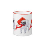 Christmas Pug Coffee Mugs