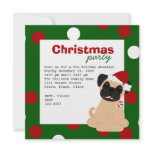 Christmas Pug invitations