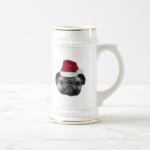 Christmas pug mug