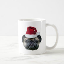 Christmas pug mug