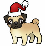 Christmas Pug Ornament Acrylic Cut Out