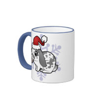 Christmas Rabbit (floppy ear smooth hair) Coffee Mugs