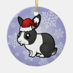 Christmas Rabbit (uppy ear smooth hair) Christmas Tree Ornaments