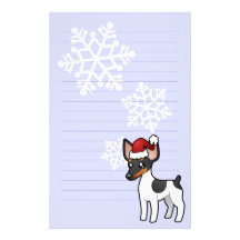 Christmas Rat Terrier / Toy Fox Terrier Stationery Design