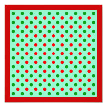 Christmas: Red and Green Polka Dots Photo Art