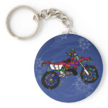 Christmas Red Dirt Bike Key Chain