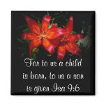 Christmas Red Flowers Magnet