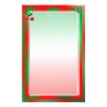 Christmas Red/Green Border Custom Stationery