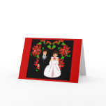 Christmas Red Wedding Floral Heart Floral Wreath