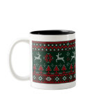 Christmas Reindeer Cross-stitch mug