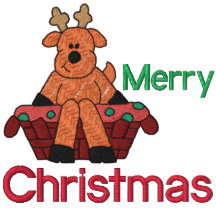 Christmas Reindeer Embroidered Shirt
