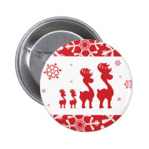 Christmas Reindeer Family Button