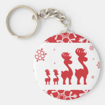 Christmas Reindeer Family Keychains