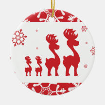 Christmas Reindeer Family Ornament