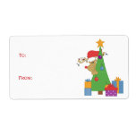 Christmas Reindeer Gift Tag Labels Personalized Shipping Label