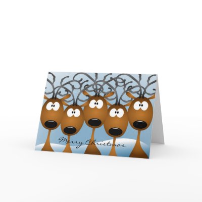 Christmas Reindeer Greeting Card by mousearte