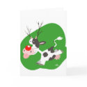 Christmas reindeer greeting card
