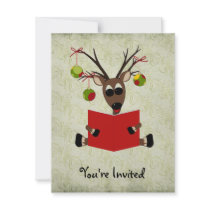 Christmas Reindeer Invitation