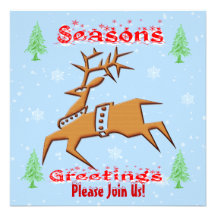 Christmas Reindeer Invitation