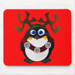 Christmas Reindeer Penguin Mousepad