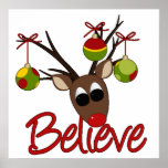 Christmas Reindeer Poster