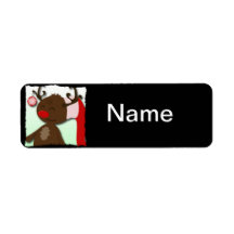 Christmas Reindeer Return Address Label