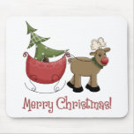 Christmas Reindeer, Sleigh and Tree Mouse Mat