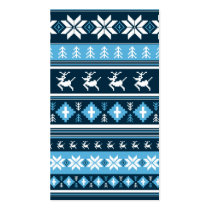 Christmas Reindeer Stripe Bookmark Business Card Template
