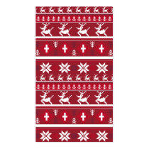 Christmas Reindeer Stripe Bookmark Business Cards