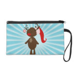 Christmas Reindeer Wristlet Purse