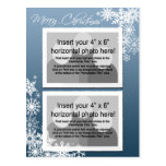 Christmas - Retro Snowflakes Photo Card Postcard