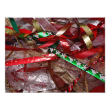 Christmas Ribbons Holiday Photo Print