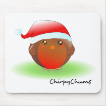 Christmas Robin Mousepads