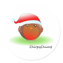 Christmas Robin Stickers