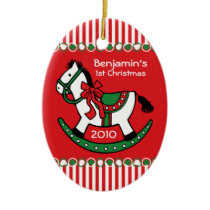 Christmas Rocking Horse Personalized Ornament