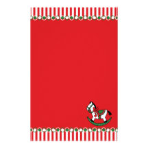 Christmas Rocking Horse Personalized Stationery