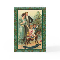 Christmas Rocking Horse Vintage Art Cards