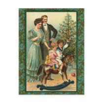 Christmas Rocking Horse Vintage Art Cards Postcards