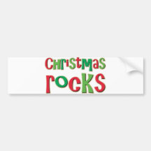 Christmas Rocks In Red and Green Bumper Sticker