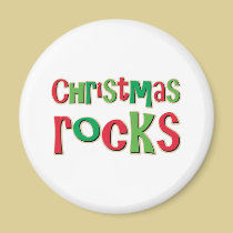 Christmas Rocks In Red and Green magnets