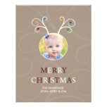 Christmas Rudolph Photo Flat Card Invite