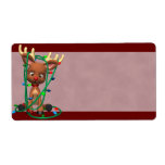 Christmas Rudolph Reindeer Holiday Labels