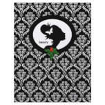 Christmas Salon Flyer Beauty Damask Black White