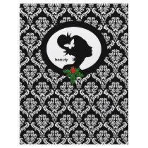 Christmas Salon Flyer Beauty Damask Black White