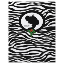 Christmas Salon Flyer Beauty Zebra Black Crown